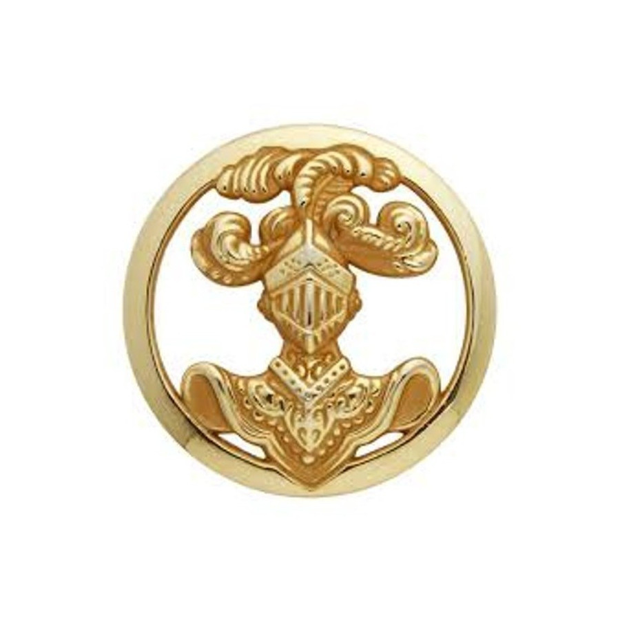 INSIGNE DE BERET MILITAIRE  ARMES BLINDEES ET CAVALERIE OR