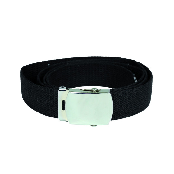 CEINTURE MILITAIRE US EN TOILE COTON NOIR