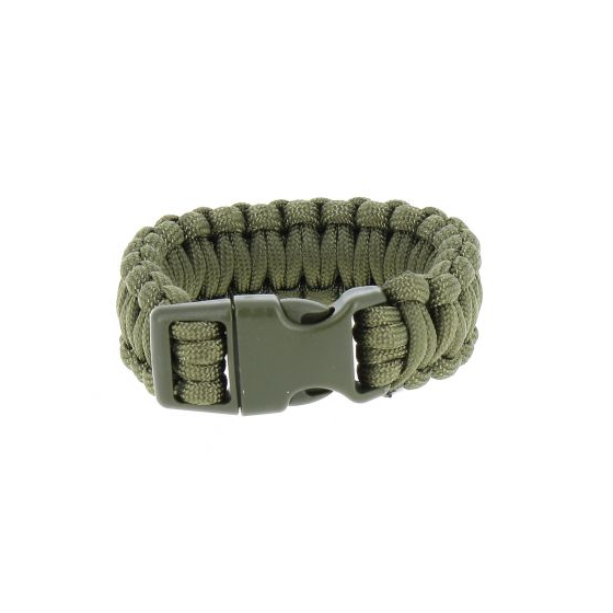 BRACELET DE SURVIE EN PARACORDE VERT OD