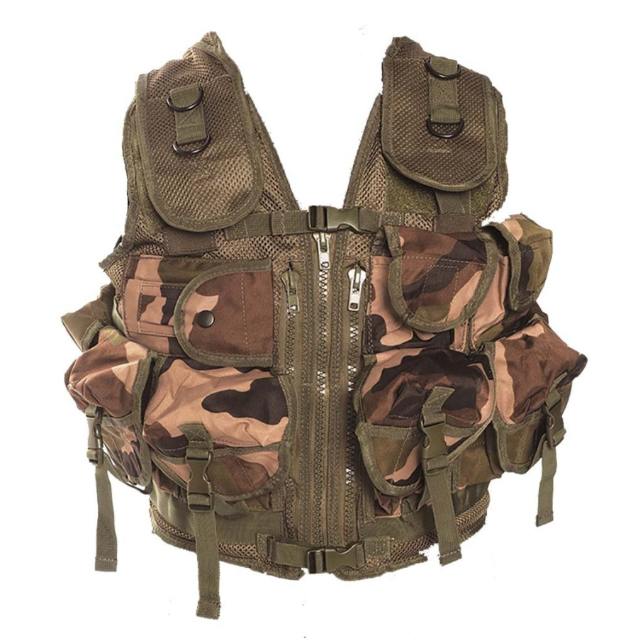 GILET TACTIQUE TACTICAL US 9 POCHES MIL-TEC CAM CE