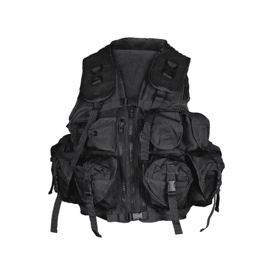 GILET TACTIQUE TACTICAL US 9 POCHES MIL-TEC NOIR