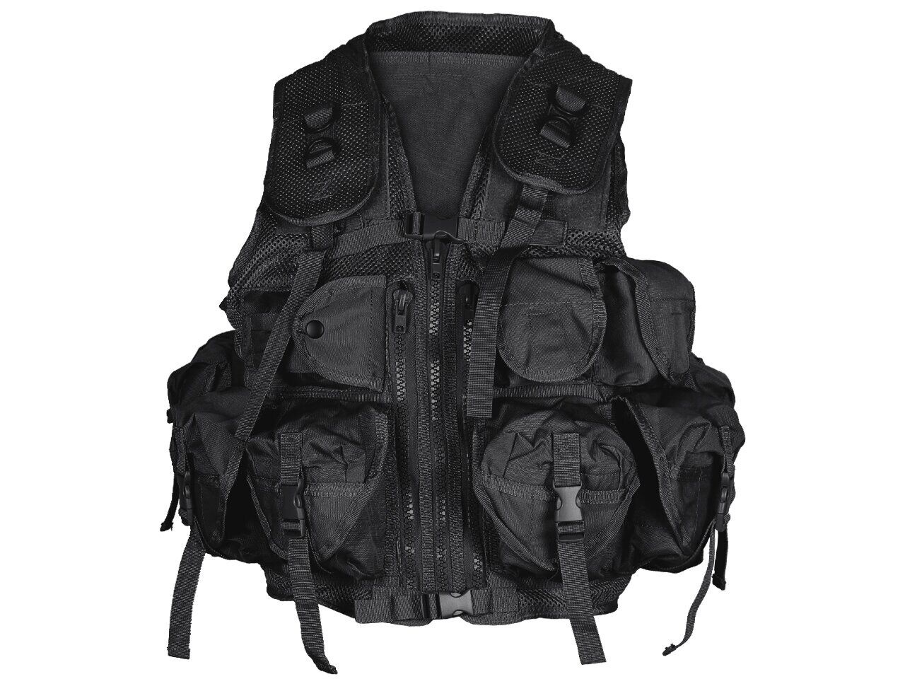 GILET TACTIQUE TACTICAL US 9 POCHES MIL-TEC NOIR