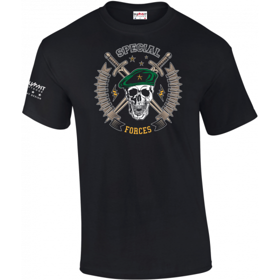 T-SHIRT MILITAIRE SPECIAL FORCES BERET VERT