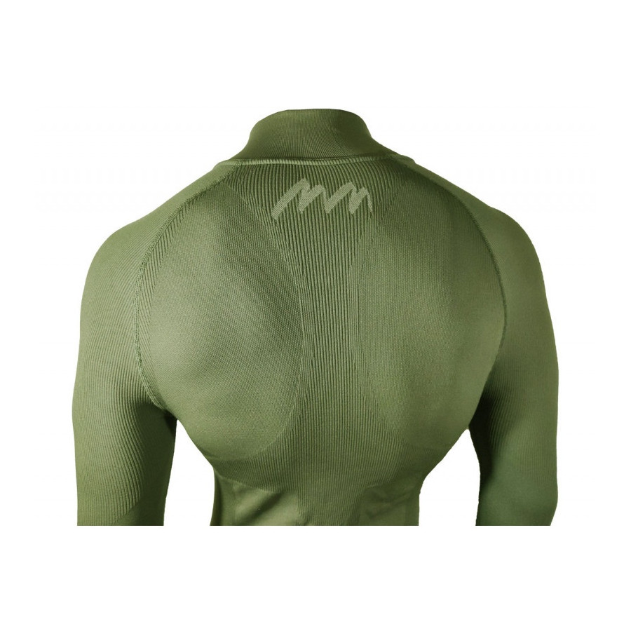 SWEAT MILITAIRE EXTREME LINE COL ZIPPÉ SUMMIT VERT OD