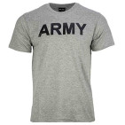 T-SHIRT MILITAIRE ARMY MIL-TEC GRIS