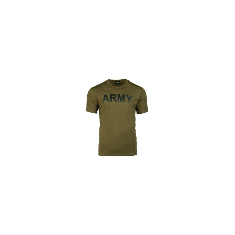 T-SHIRT MILITAIRE ARMY MIL-TEC VERT OD