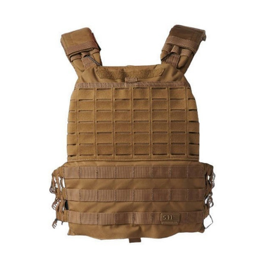 GILET TACTIQUE PORTE PLAQUE TACTEC 5.11 COYOTE