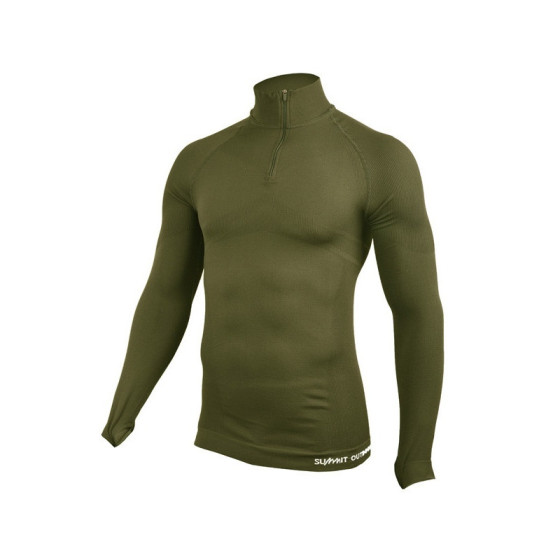 SWEAT MILITAIRE EXTREME LINE COL ZIPPÉ SUMMIT VERT OD