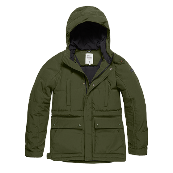 PARKA MATELASSÉE MILO VINTAGE INDUSTRIES VERT OD