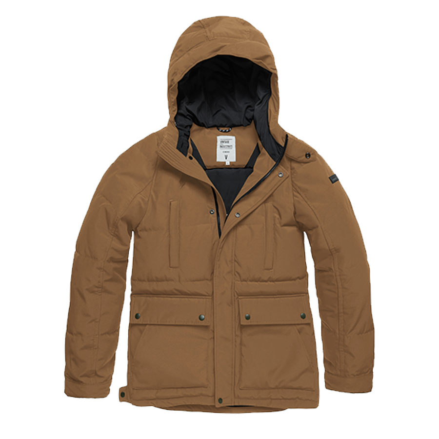 PARKA MATELASSÉE MILO VINTAGE INDUSTRIES TAN PARKA MATELASSÉE MILO VINTAGE INDUSTRIES TAN