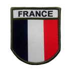 ÉCUSSON MILITAIRE FRANCE BRODÉ SUR TISSU HAUTE VISIBILITÉ