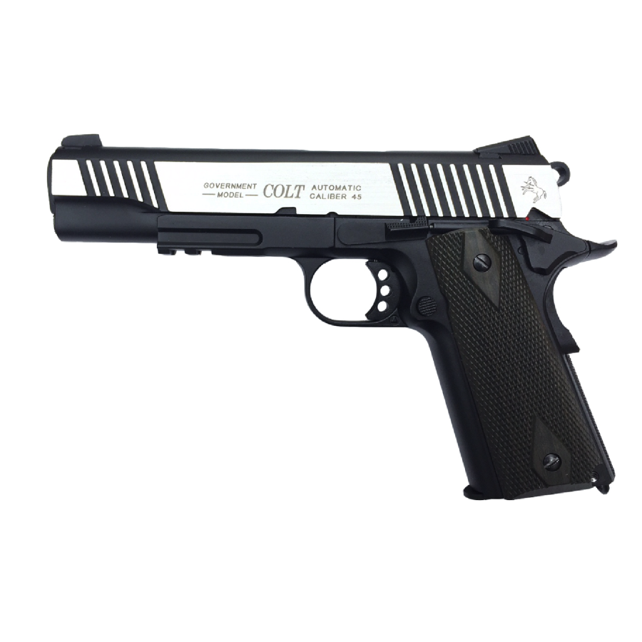 RÉPLIQUE COLT 1911 RAIL GUN FULL MÉTAL BICOULEUR 1J CO2 RÉPLIQUE COLT 1911 RAIL GUN FULL MÉTAL BICOULEUR 1J CO2