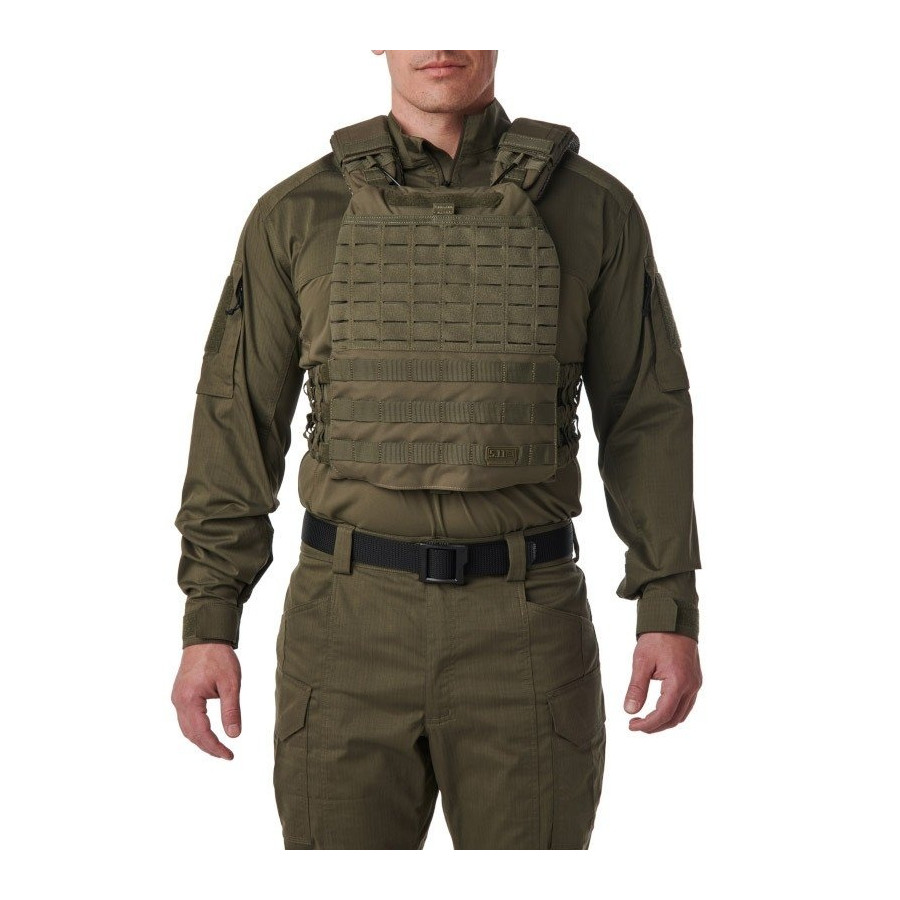 GILET TACTIQUE PORTE PLAQUE TACTEC 5.11 VERT OD