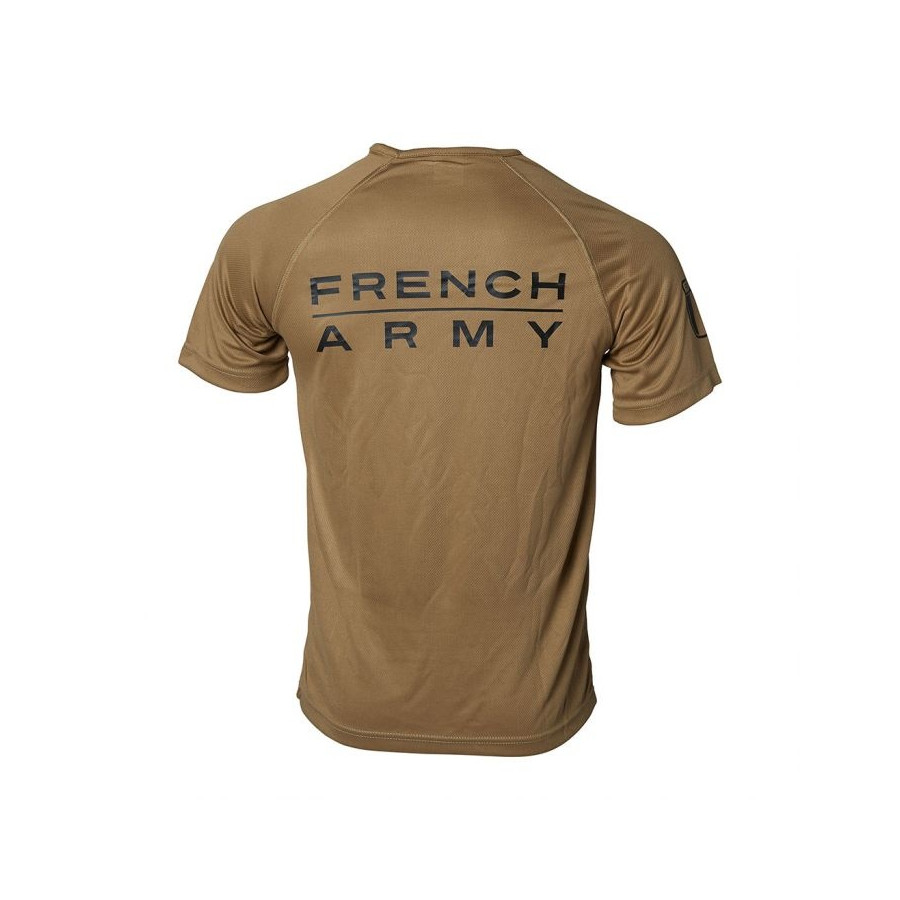 T-SHIRT MILITAIRE RESPIRANT FRENCH ARMY COYOTE