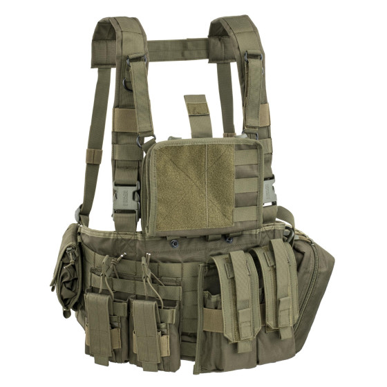 GILET TACTIQUE CHEST RIG RECON MULTI-FONCTIONS DEFCON 5 VERT OD