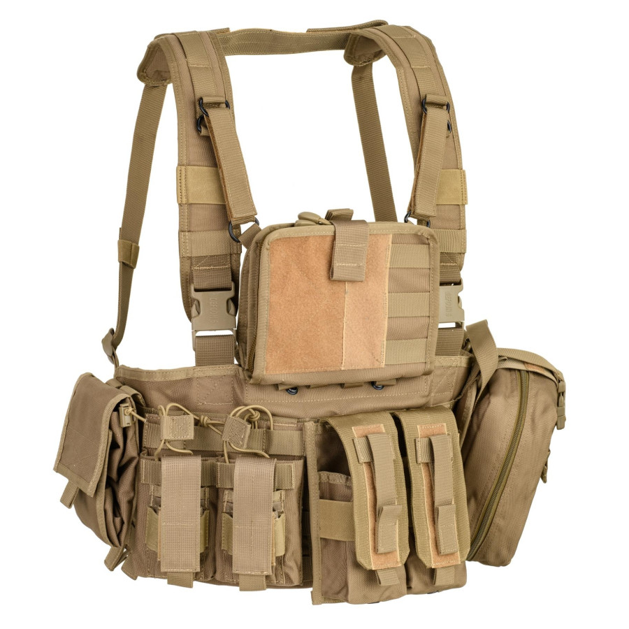 GILET TACTIQUE CHEST RIG RECON MULTI-FONCTIONS DEFCON 5 COYOTE