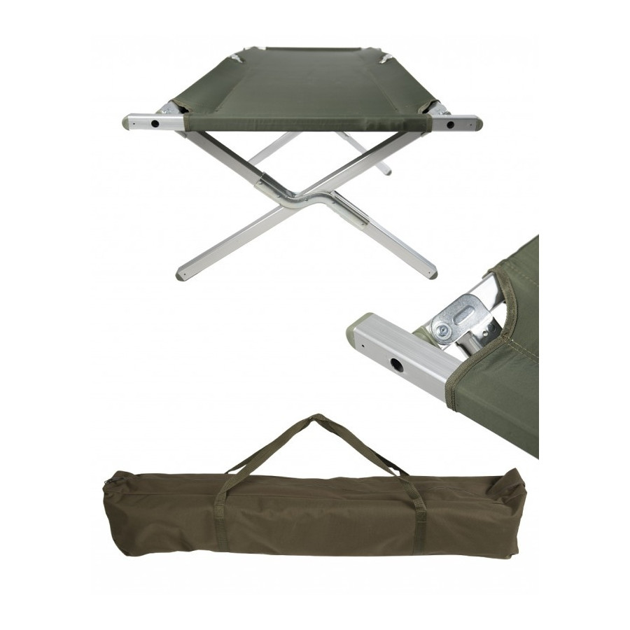 LIT DE CAMP MILITAIRE US TYPE PICOT ALU