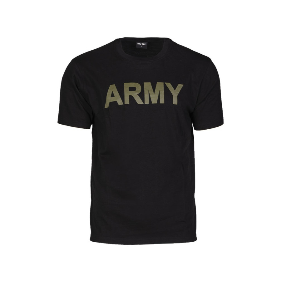 T-SHIRT MILITAIRE ARMY MIL-TEC NOIR