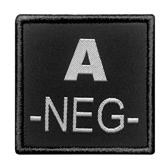 PATCH GROUPE SANGUIN A- NOIR