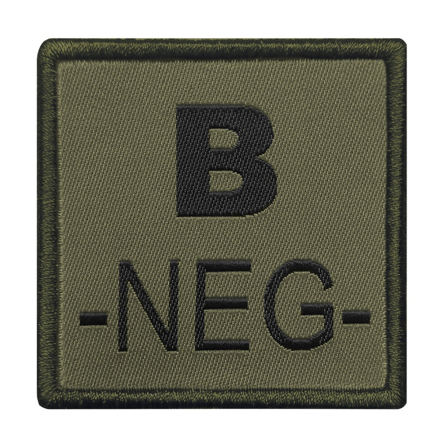 PATCH GROUPE SANGUIN B- VERT OD PATCH GROUPE SANGUIN B- VERT OD