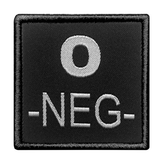 PATCH GROUPE SANGUIN O- NOIR