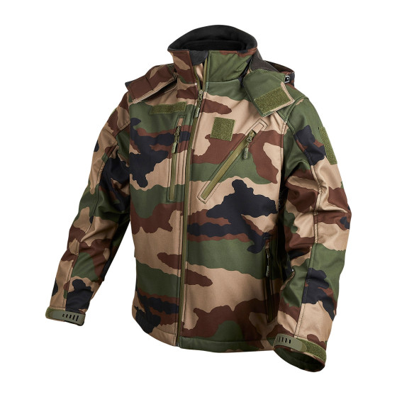 SOFTSHELL MILITAIRE AVEC DOUBLURE POLAIRE AMOVIBLE ÉLITE III ARES CAM CE