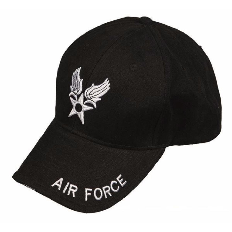 CASQUETTE AIR FORCE BRODÉE NOIR ET BLANC