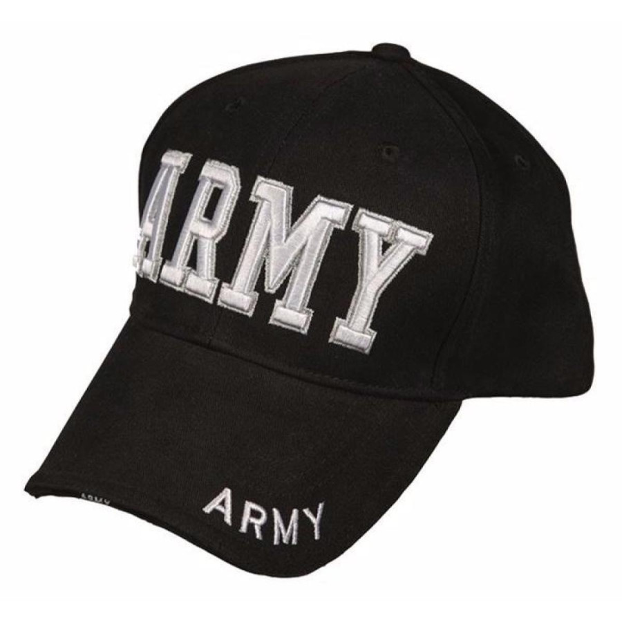 CASQUETTE ARMY BRODÉE NOIR ET BLANC