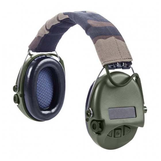 CASQUE ANTI-BRUIT SORDIN SUPREM PRO-X, SERRE TETE TISSU CAMO CE / COUSSINETS MOUSSE