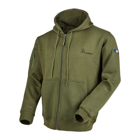 SWEAT-SHIRT MILITAIRE ARES  FRENCH ARMY VERT KAKI