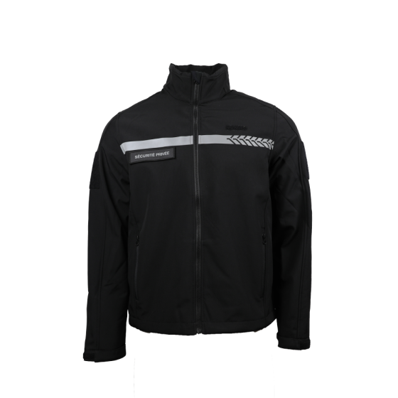 SOFTSHELL SECURITE PRIVEE GK SAFETEK AVEC BANDES HAIUTES VISIBILITES