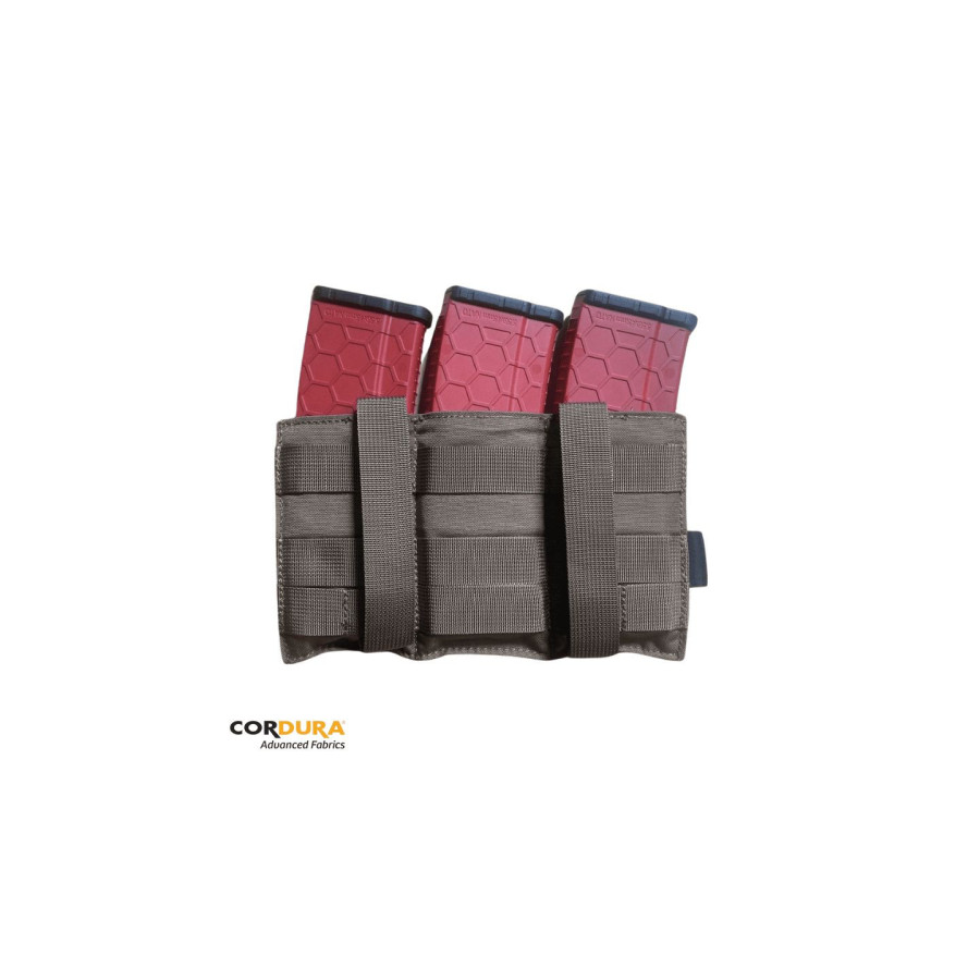 PORTE CHARGEUR TRIPLE HONOR 5.56 ELASTIQUE COYOTE