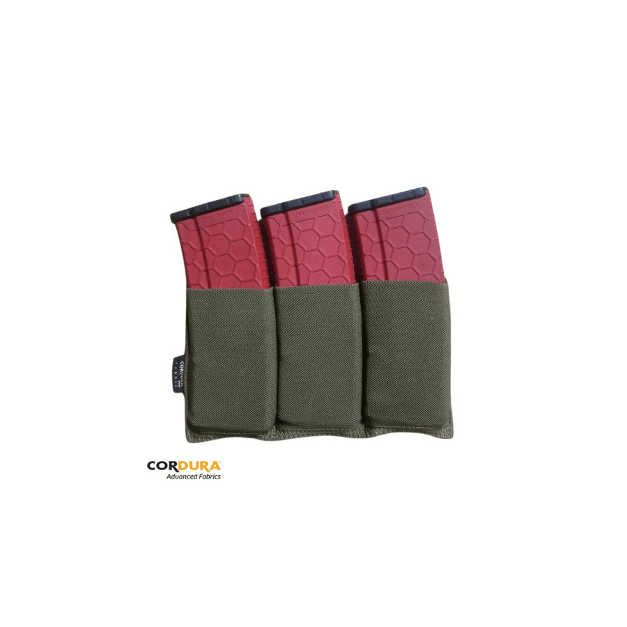 PORTE CHARGEUR TRIPLE HONOR 5.56 ELASTIQUE COYOTE