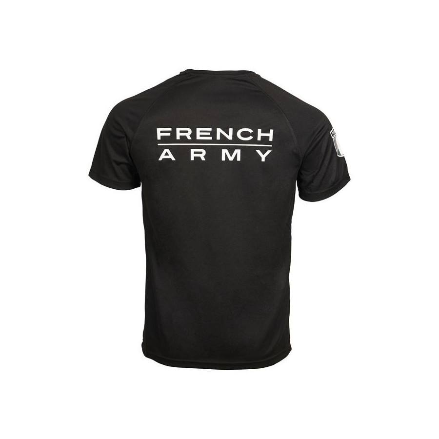 T-SHIRT MILITAIRE RESPIRANT FRENCH ARMY NOIR