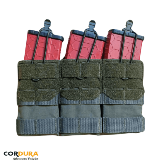 PORTE CHARGEUR TRIPLE HONOR 5.56 CASTRA PRAETORIA OLIVE