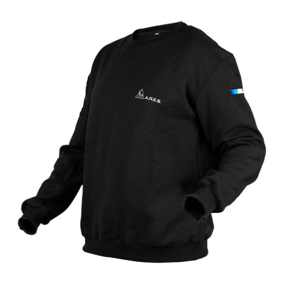 SWEAT-SHIRT MILITAIRE SANS CAPUCHE ARES FRENCH ARMY NOIR