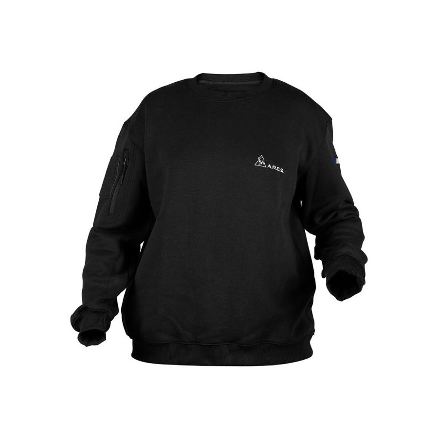 SWEAT-SHIRT MILITAIRE SANS CAPUCHE ARES FRENCH ARMY NOIR