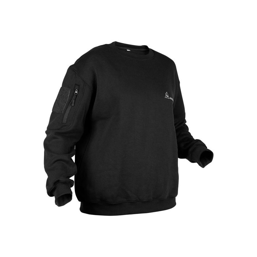 SWEAT-SHIRT MILITAIRE SANS CAPUCHE ARES FRENCH ARMY NOIR
