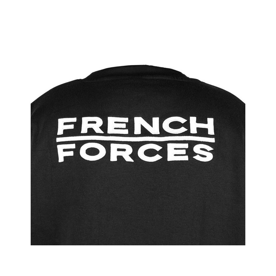 SWEAT-SHIRT MILITAIRE SANS CAPUCHE ARES FRENCH ARMY NOIR