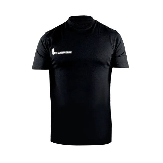 T-shirt GK 680g Noir Gendarmerie Marquage Blanc, Confort & Résistance