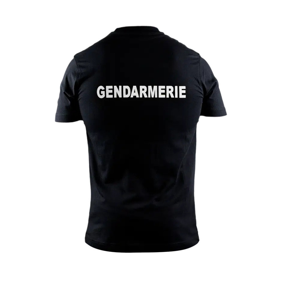 T-shirt GK 680g Noir Gendarmerie Marquage Blanc, Confort & Résistance T-shirt GK 680g Noir Gendarmerie Marquage Blanc, Confort & Résistance