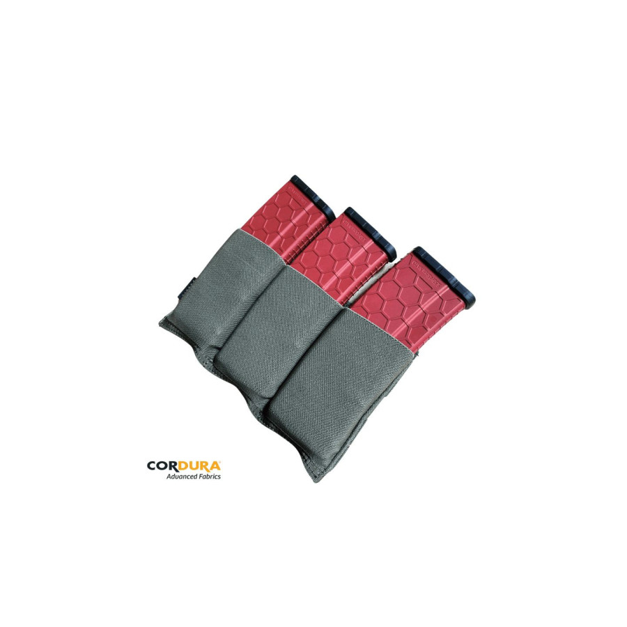 PORTE CHARGEUR TRIPLE HONOR 5.56 ELASTIQUE OLIVE