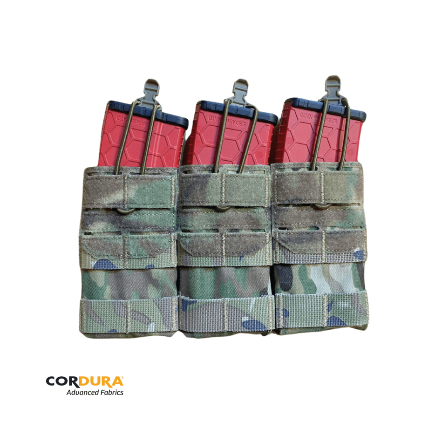 PORTE CHARGEUR TRIPLE HONOR 5.56 CASTRA PRAETORIA MULTICAM