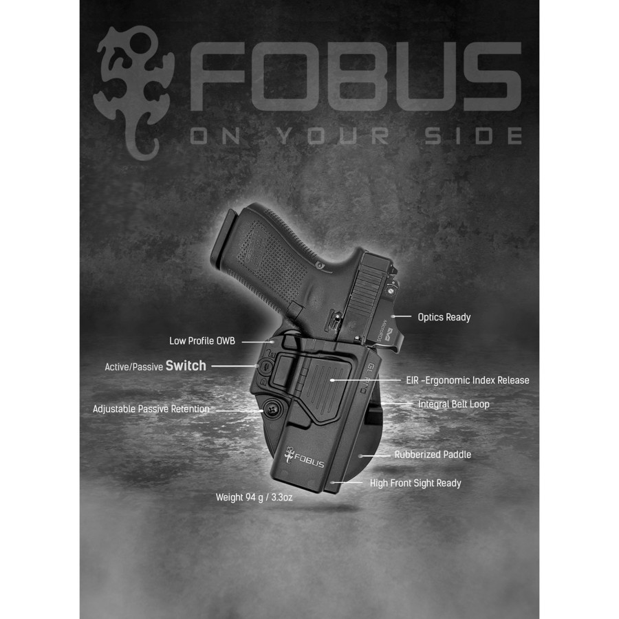 Holster Niveau 2 Passif-Actif pour Glock 19, 17, 26 – Étui Sécurité