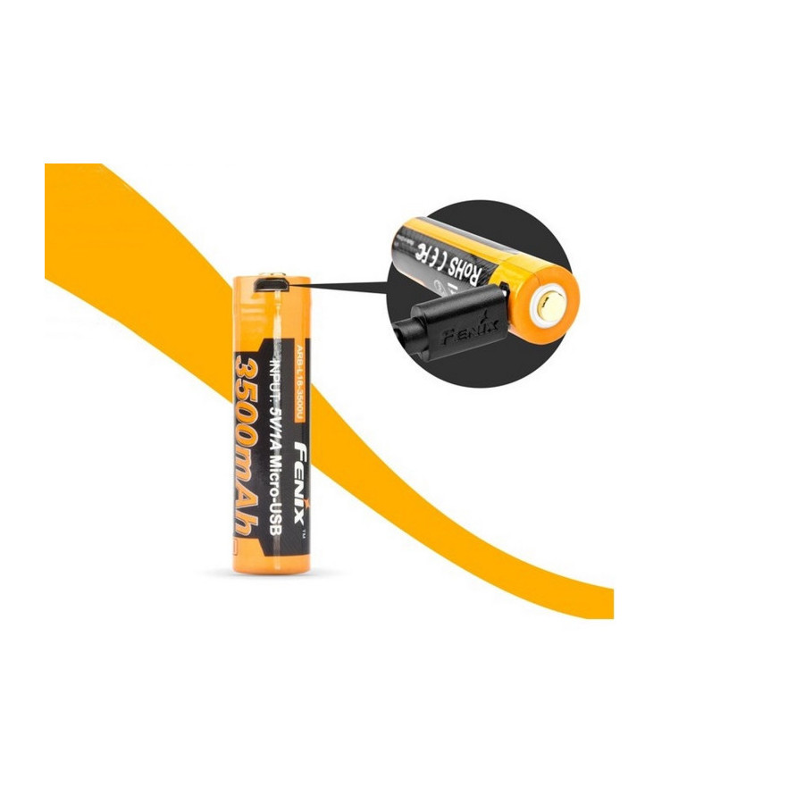 Batterie rechargeable FENIX ARBL18-3500U 18650 – 3,6V 3500mAh USB