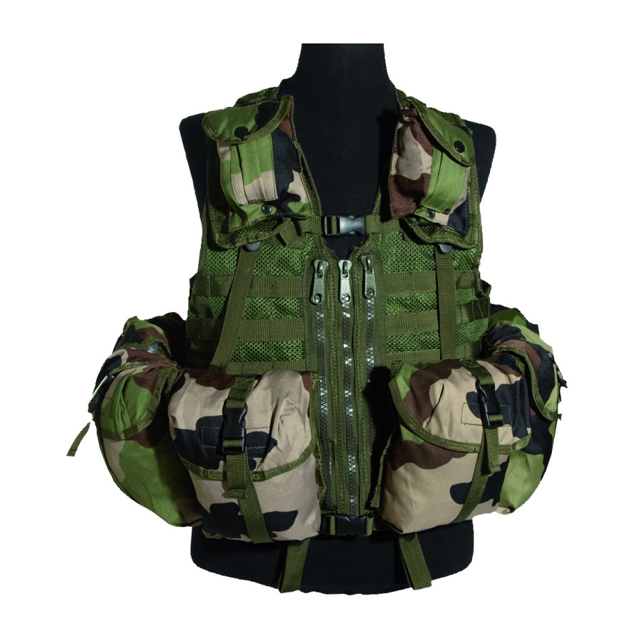 GILET DE COMBAT TACTICAL US 8 POCHES MIL-TEC CAM CE GILET DE COMBAT TACTICAL US 8 POCHES MIL-TEC CAM CE