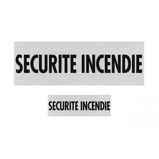 LOT DOSSARD + BANDE POITRINE SECURITE INCENDIE AVEC VELCRO